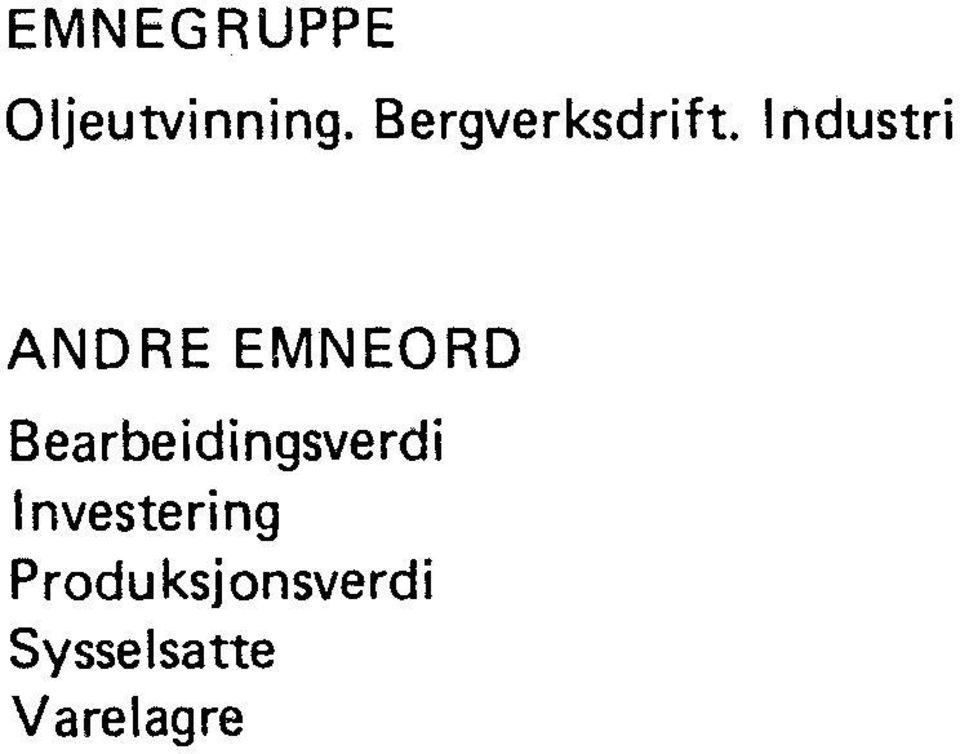 Industri ANDRE EMNEORD