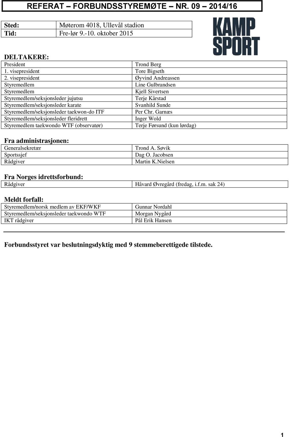 Styremedlem/seksjonsleder taekwon-do ITF Per Chr.