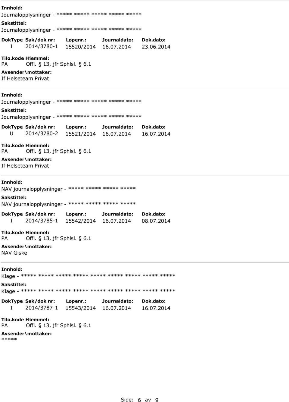 ***** 2014/3785-1 15542/2014 NAV Giske 08.07.