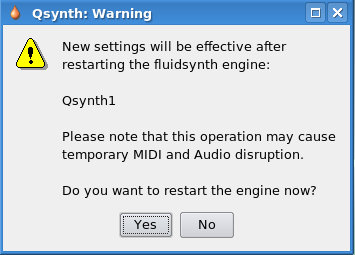 restartovanje Qsynth radi učitavanja soundfontova Nakon ovog postupka možemo da pokrenemo Rosegarden, koji je razvijen tako da zadovoljava MIDI i audio potrebe velikog broja umetnika.