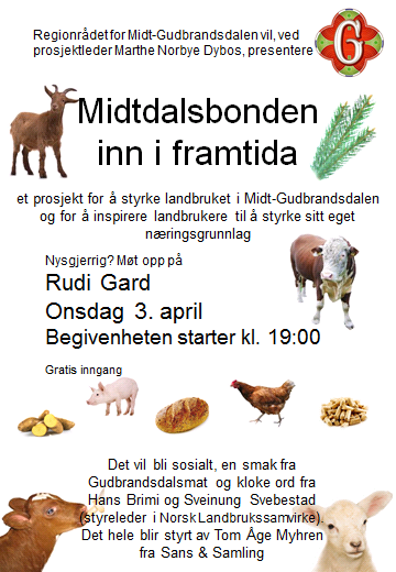 MIDT-GUDBRANDSDAL INN PÅ TUNET Prosjektet Midt-Gudbrandsdal Inn på tunet ble avsluttet i oktober 2012.
