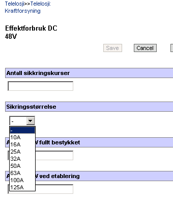 Diverse småendringer/feilrettinger i Jara NetBusiness 1/5 Verdien 6A og 15A er blitt