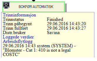 Bokføring av reiseregninger Transaksjoner som har feil ved bokføring følges