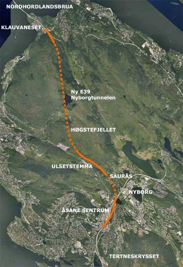 Riksvegar Hordaland E39 Hordaland store prosjekter Romarheimstunnelen: 7 km tunnel Kostnad: 1.4 mrd.