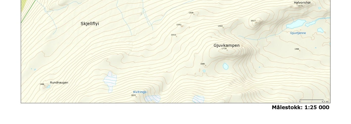 Området det gjeld er vis her: Grønt punkt på kartet er kasser utplassert før vernetidspunktet (1stk). Raude punkt er omsøkte nye utplasseringar (2 stk).