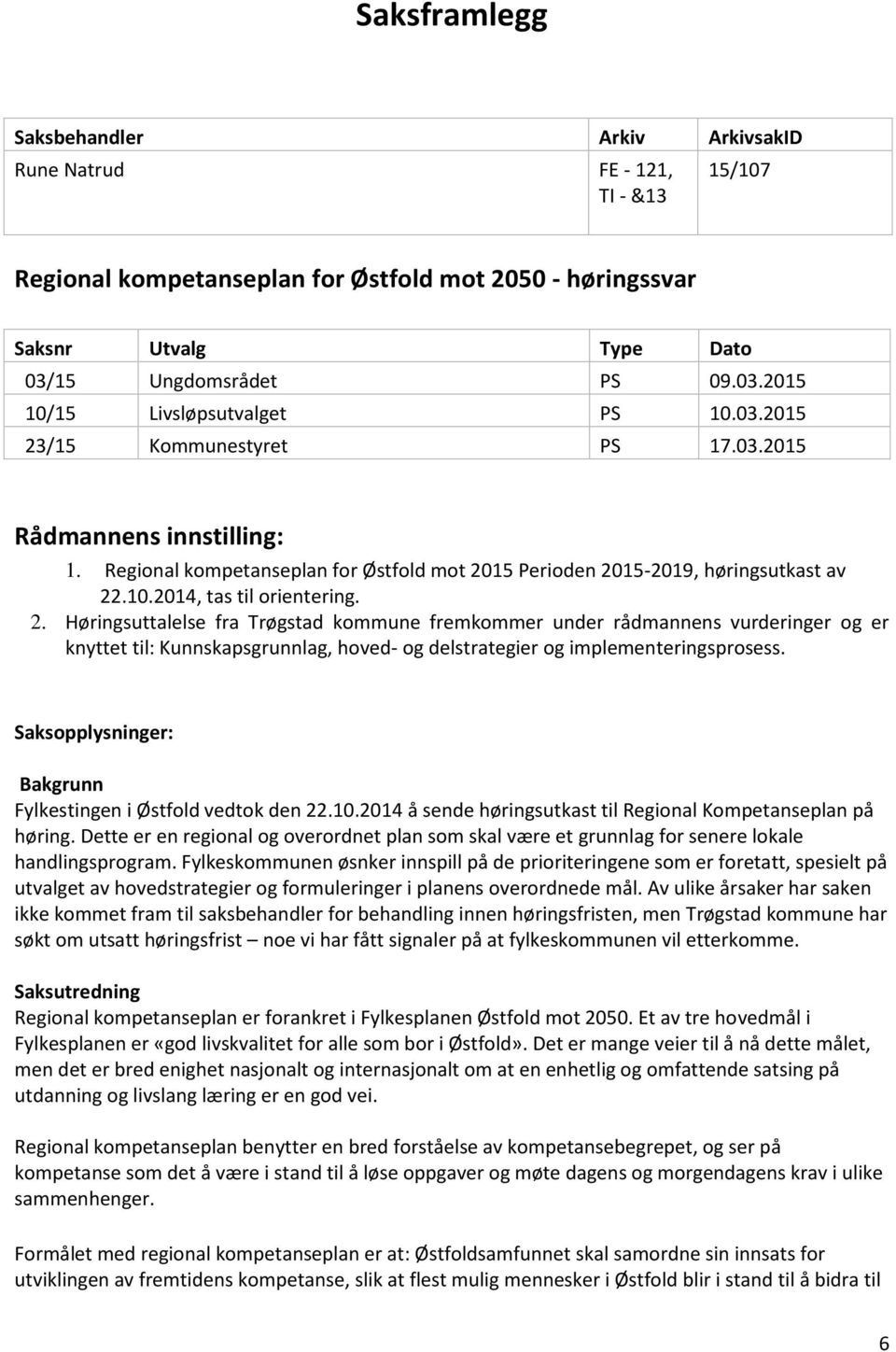 Regional kompetanseplan for Østfold mot 20