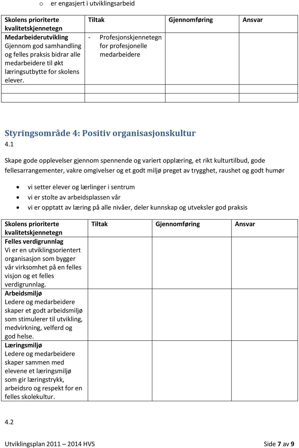 1 Skape gde pplevelser gjennm spennende g variert pplæring, et rikt kulturtilbud, gde fellesarrangementer, vakre mgivelser g et gdt miljø preget av trygghet, raushet g gdt humør vi setter elever g