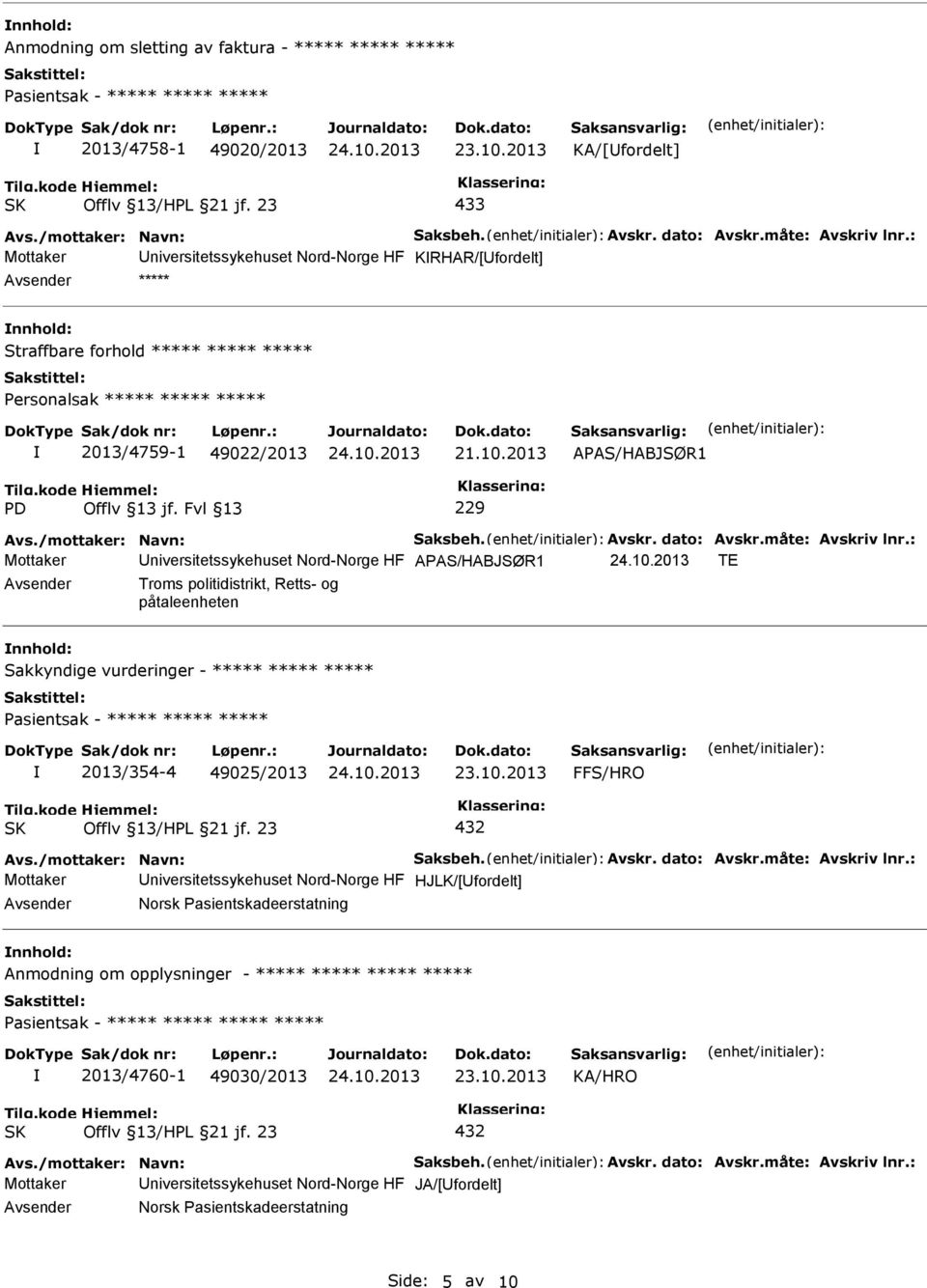 Fvl 13 229 Avs./mottaker: Navn: Saksbeh. Avskr. dato: Avskr.måte: Avskriv lnr.