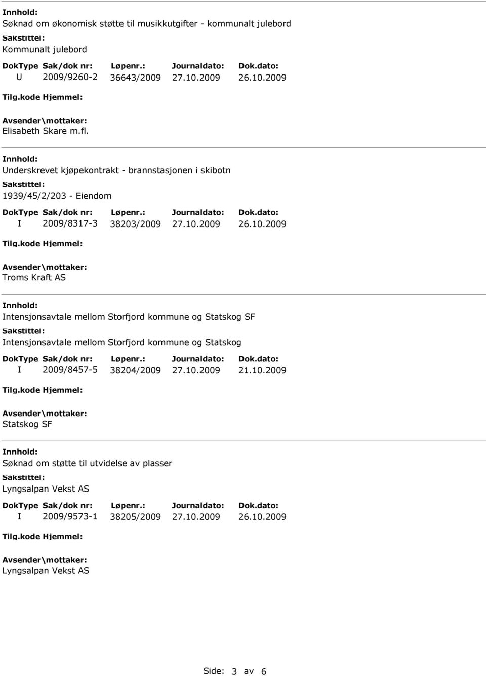 ntensjonsavtale mellom Storfjord kommune og Statskog SF ntensjonsavtale mellom Storfjord kommune og Statskog 2009/8457-5