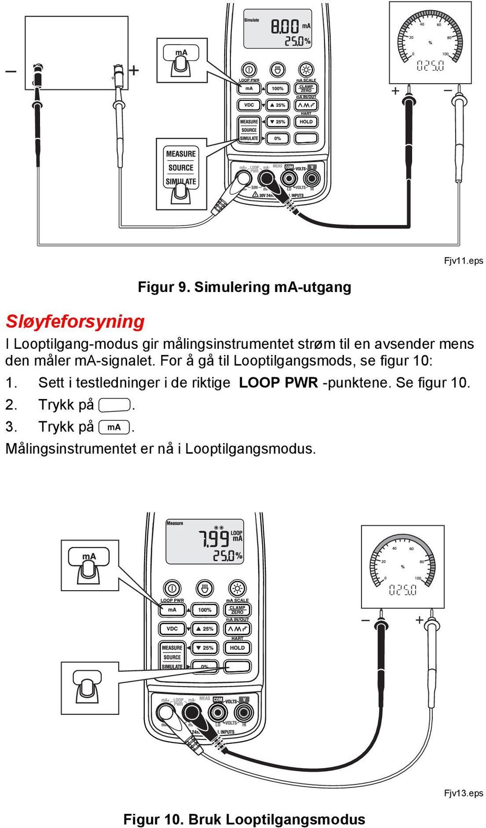 avsender mens den måler ma-signalet. For å gå til Looptilgangsmods, se figur 10: 1.