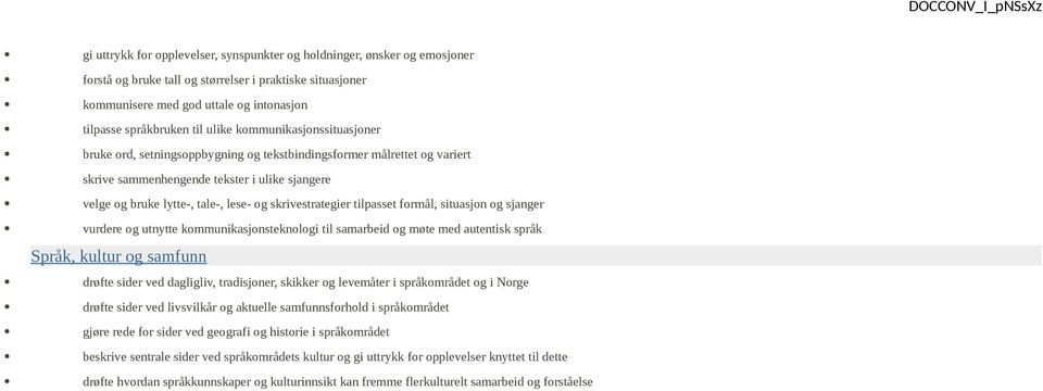 skrivestrategier tilpasset formål, situasjon og sjanger vurdere og utnytte kommunikasjonsteknologi til samarbeid og møte med autentisk språk Språk, kultur og samfunn drøfte sider ved dagligliv,