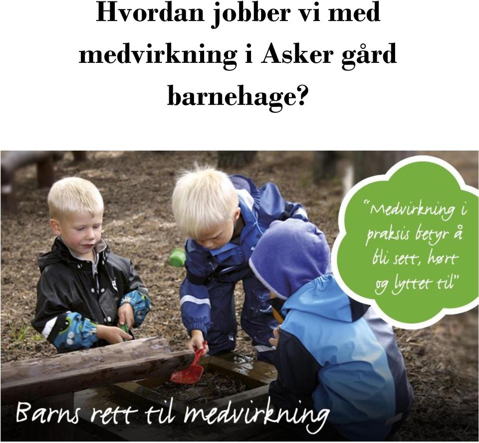 medvirkning i