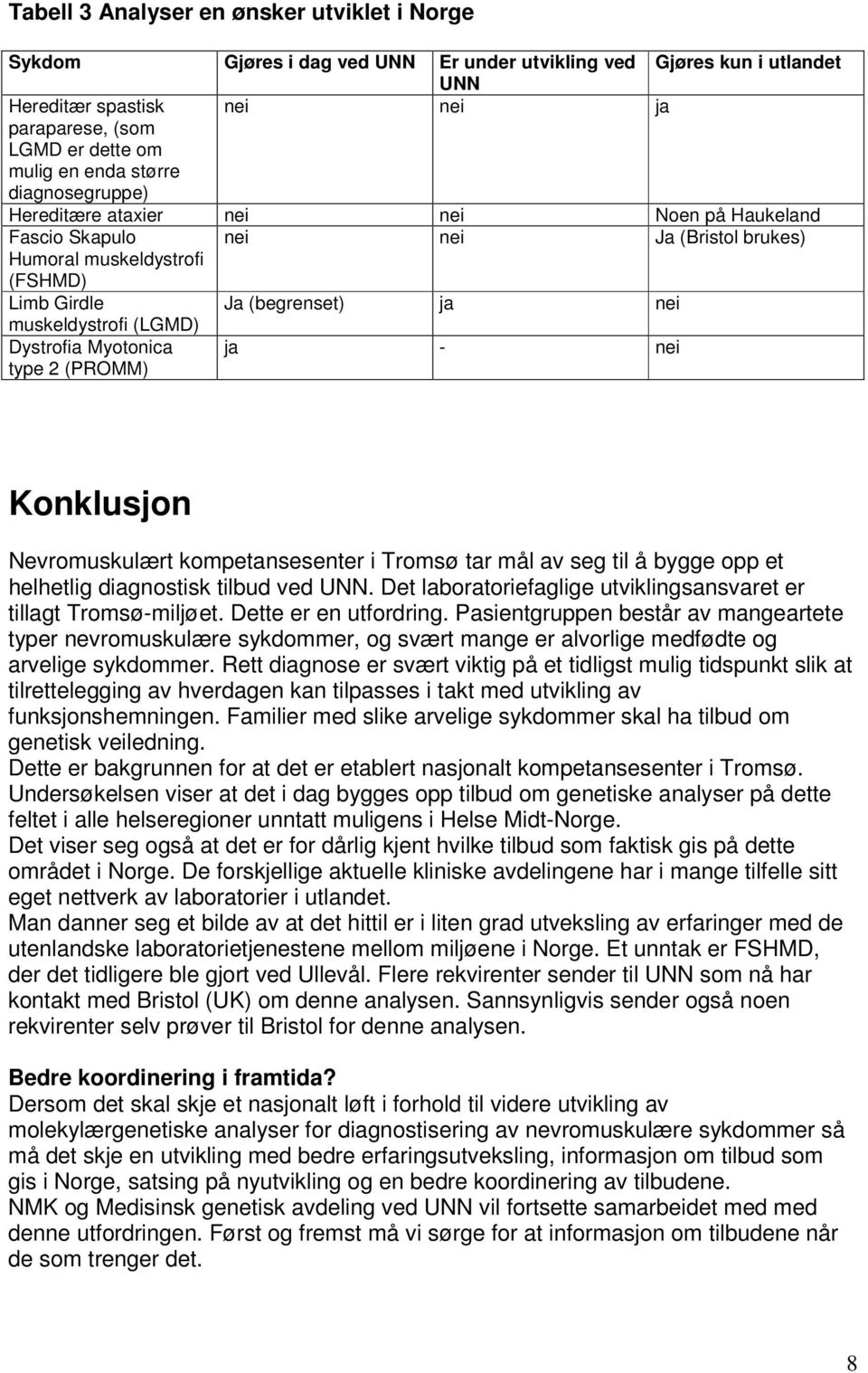 Dystrofia Myotonica type 2 (PROMM) ja - nei Konklusjon Nevromuskulært kompetansesenter i Tromsø tar mål av seg til å bygge opp et helhetlig diagnostisk tilbud ved UNN.