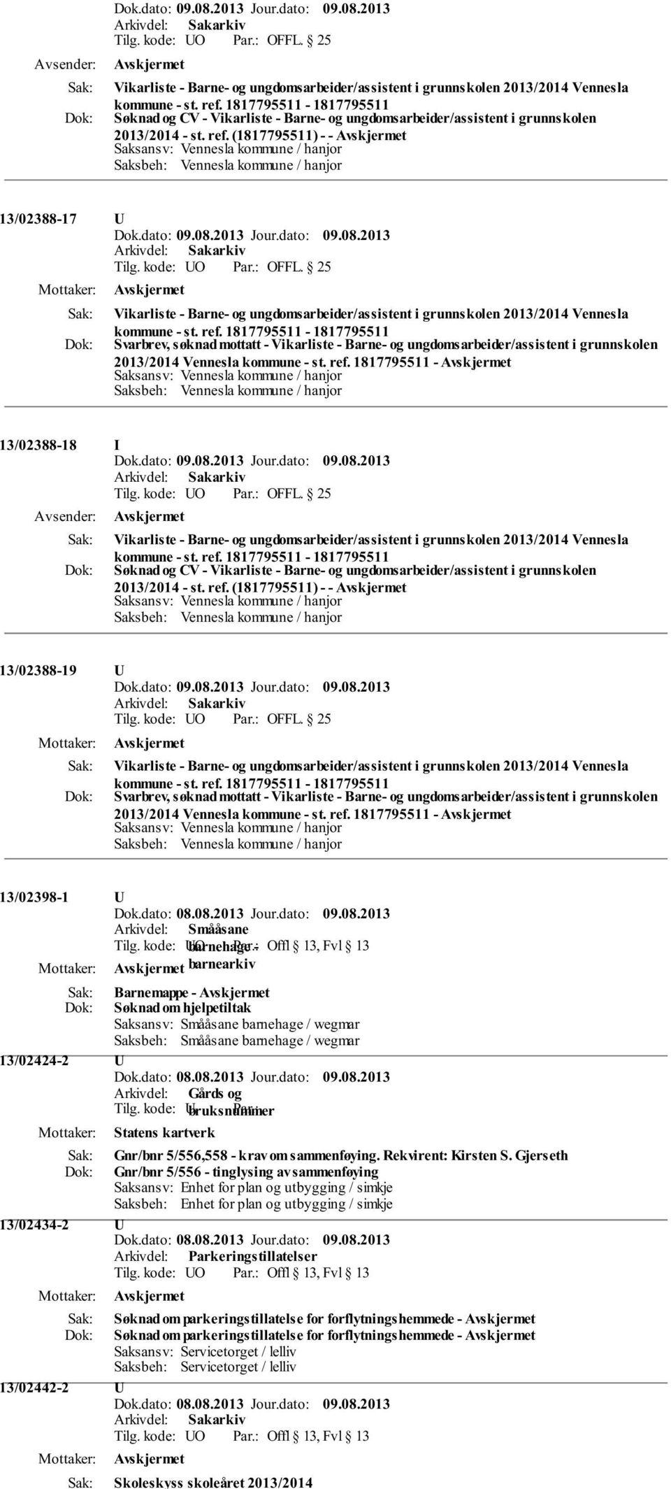 grunnskolen 2013/2014 Vennesla kommune - st. ref.