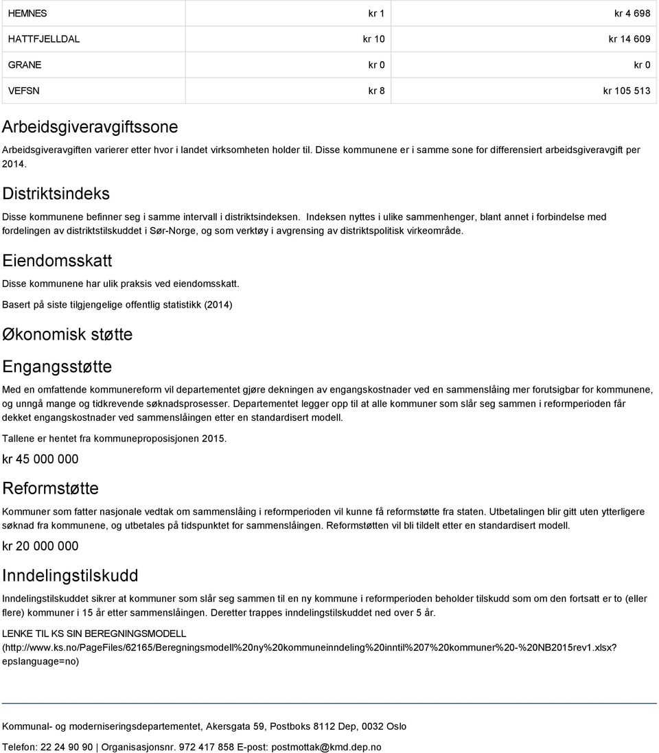 Indeksen nyttes i ulike sammenhenger, blant annet i forbindelse med fordelingen av distriktstilskuddet i Sør Norge, og som verktøy i avgrensing av distriktspolitisk virkeområde.