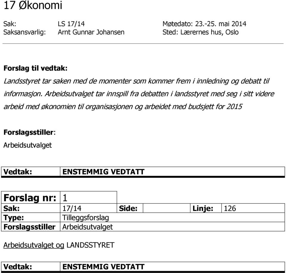 kommer frem i innledning og debatt til informasjon.