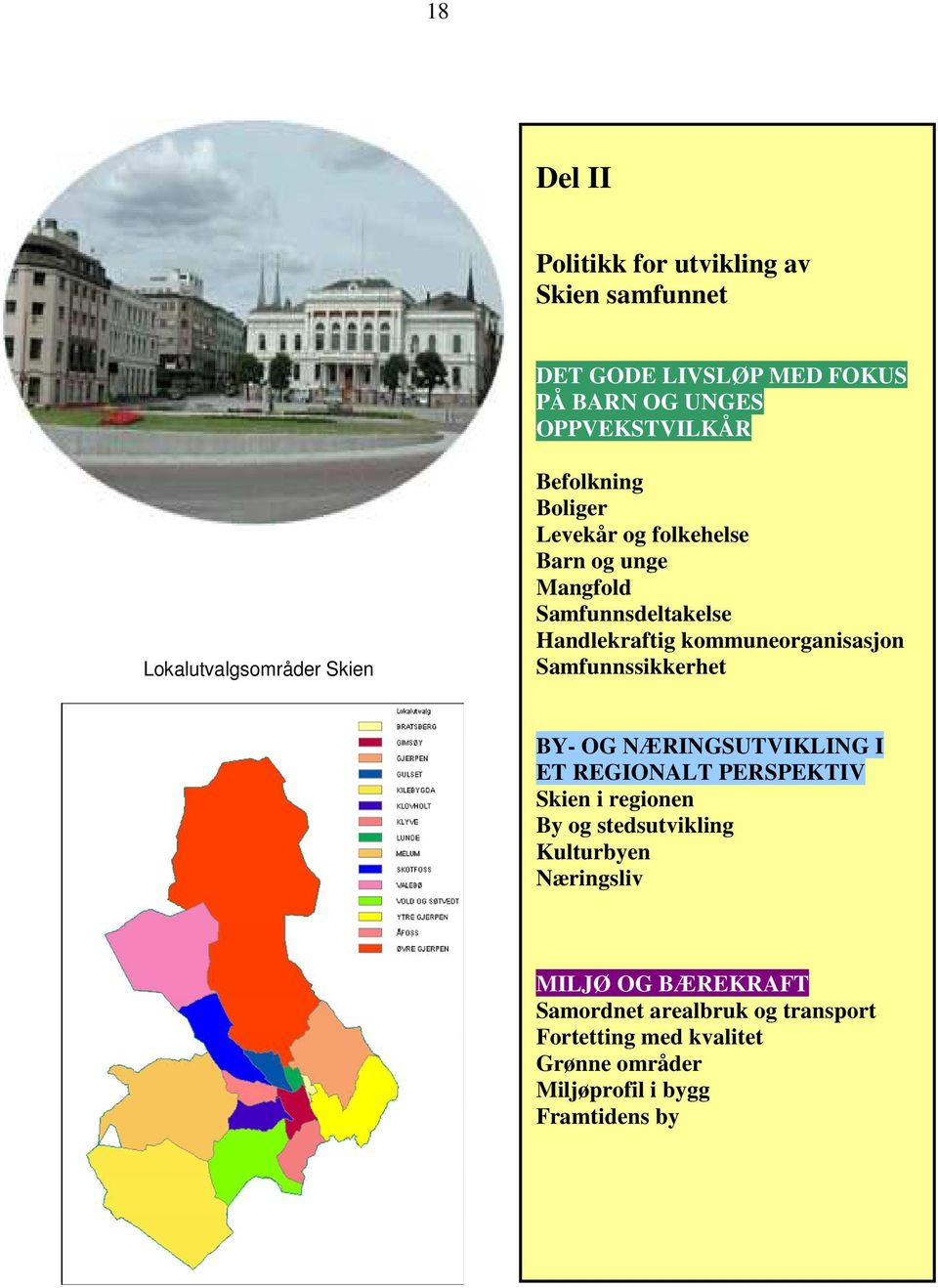 kmmunerganisasjn Samfunnssikkerhet BY- OG NÆRINGSUTVIKLING I ET REGIONALT PERSPEKTIV Skien i reginen By g stedsutvikling