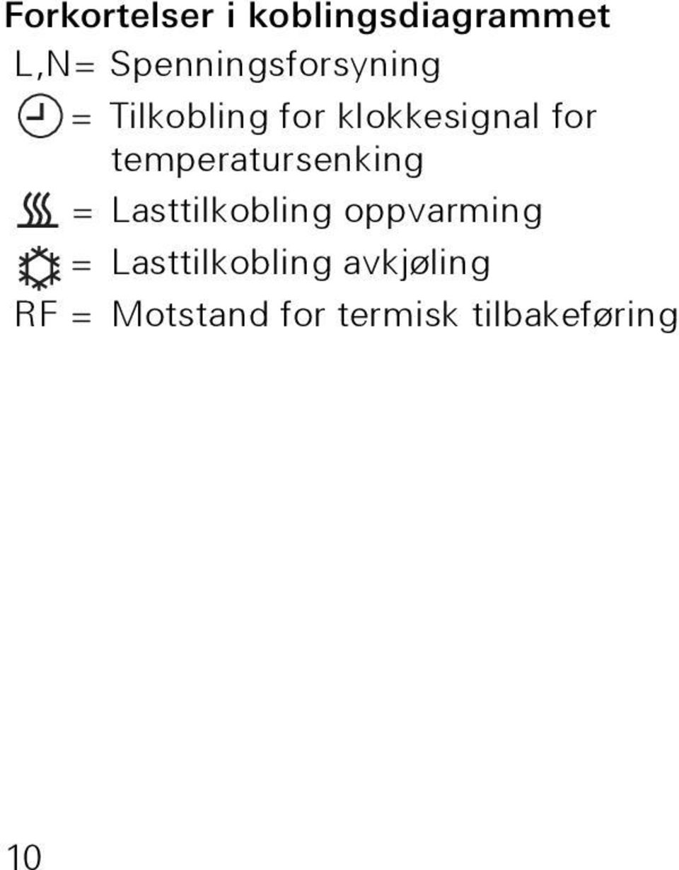 for temperatursenking = Lasttilkobling oppvarming =