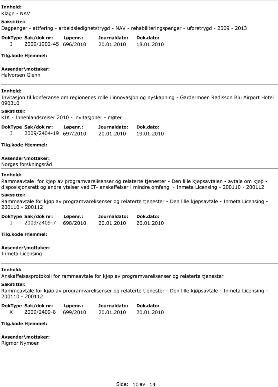 programvarelisenser og relaterte tjenester - Den lille kjøpsavtalen - avtale om kjøp - disposisjonsrett og andre ytelser ved T- anskaffelser i mindre omfang - nmeta Licensing - 200110-200112