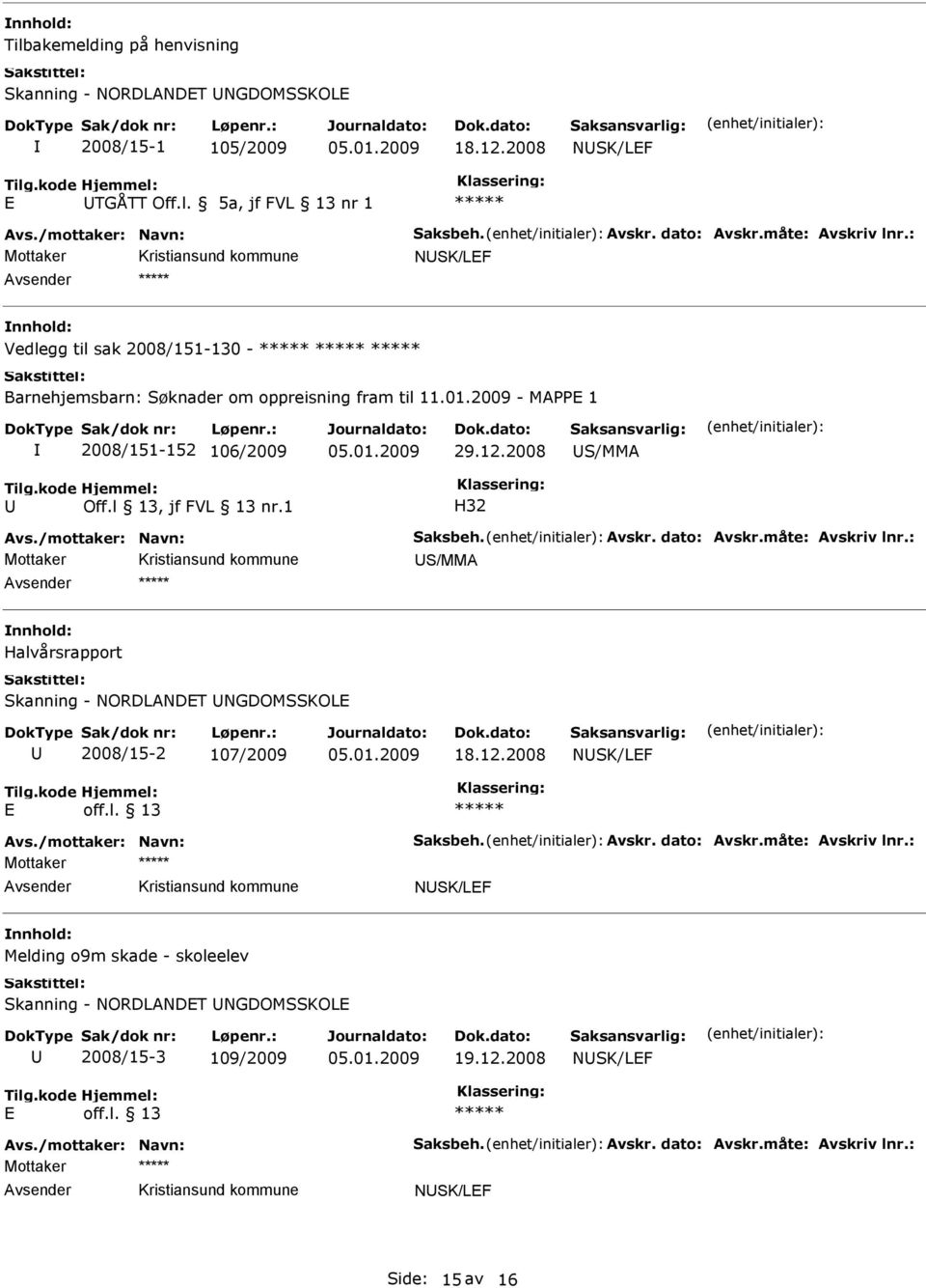 1 H32 S/MMA Halvårsrapport Skanning - NORDLANDT NGDOMSSKOL 2008/15-2 107/2009 18.12.