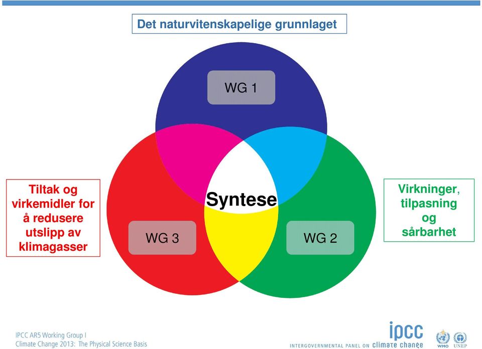 utslipp av klimagasser WG 3 Syntese WG