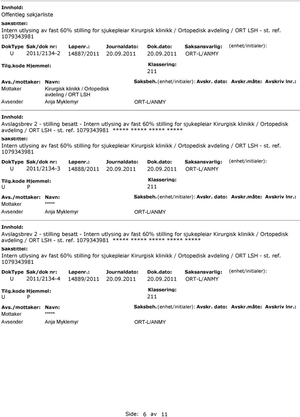 klinikk / Ortopedisk avdeling / ORT LSH - st. ref.