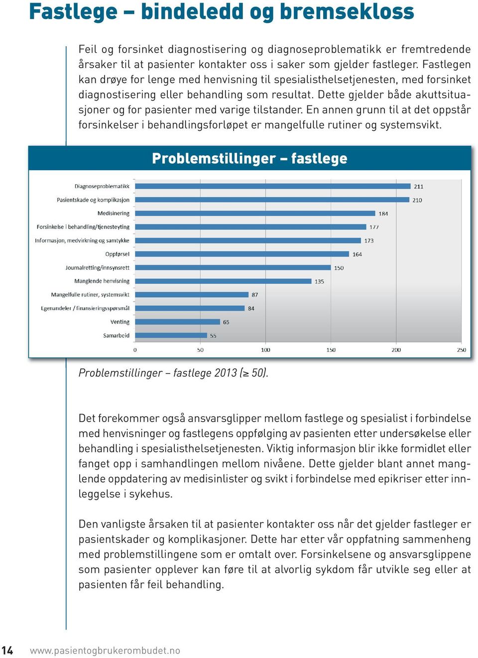 Dette gjelder både akuttsituasjoner og for pasienter med varige tilstander. En annen grunn til at det oppstår forsinkelser i behandlingsforløpet er mangelfulle rutiner og systemsvikt.