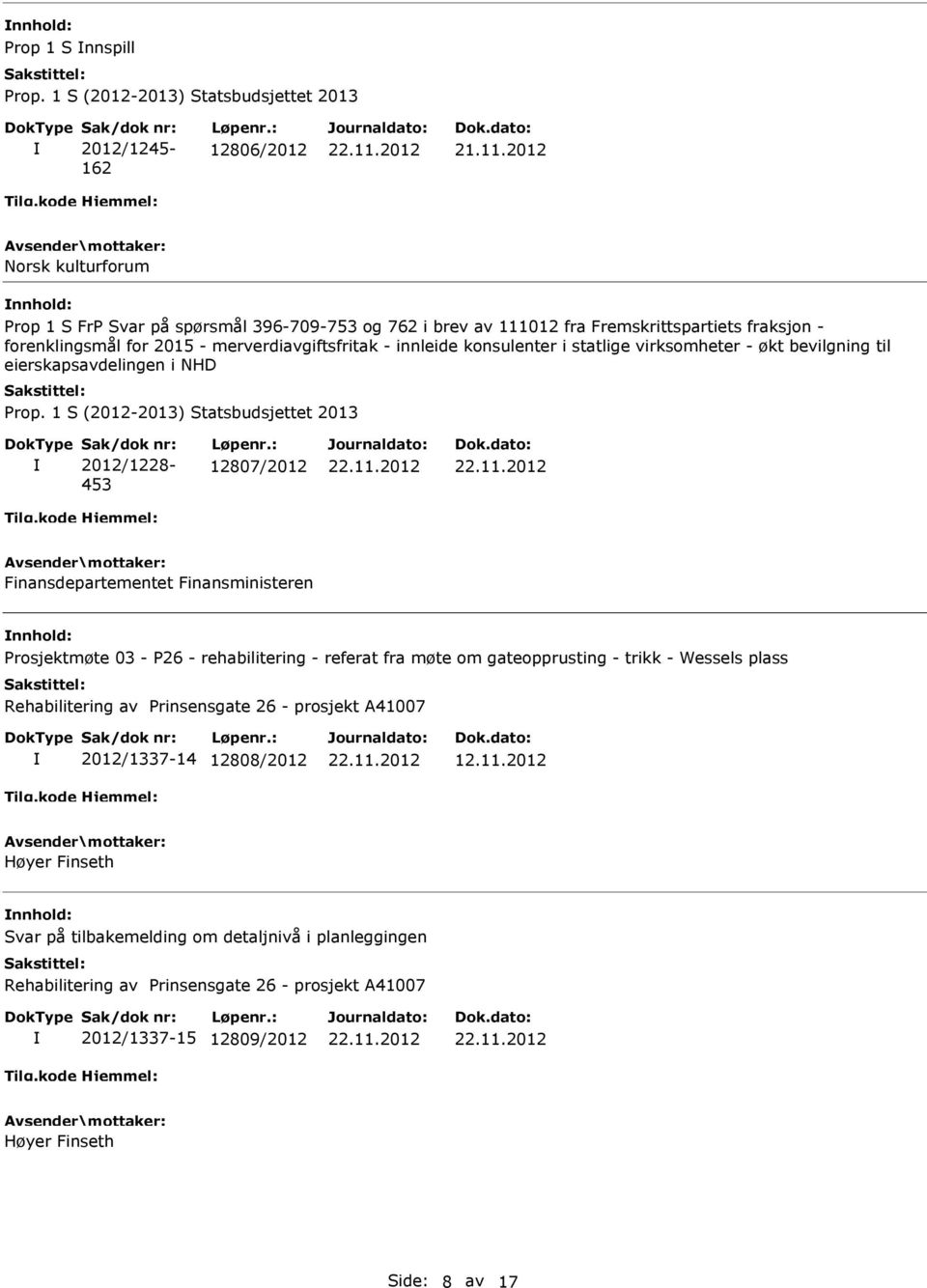 2015 - merverdiavgiftsfritak - innleide konsulenter i statlige virksomheter - økt bevilgning til eierskapsavdelingen i NHD Prop.