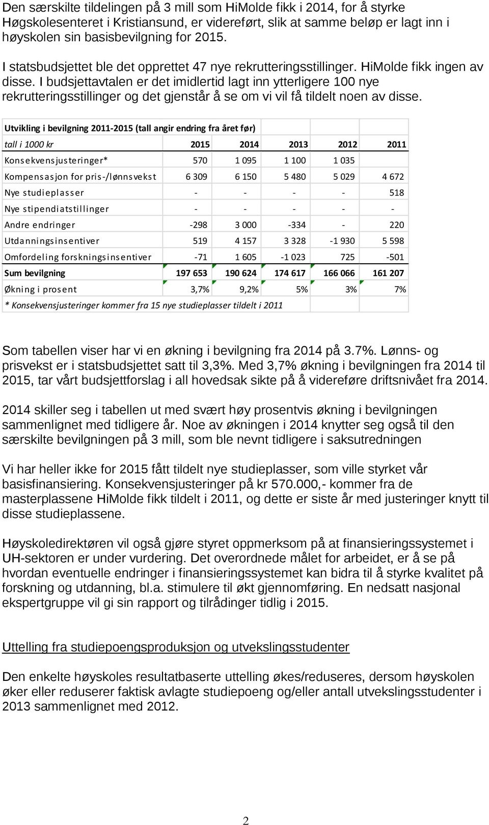 I budsjettavtalen er det imidlertid lagt inn ytterligere 100 nye rekrutteringsstillinger og det gjenstår å se om vi vil få tildelt noen av disse.