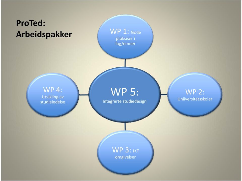 studieledelse WP 5 WP 2 Integrerte