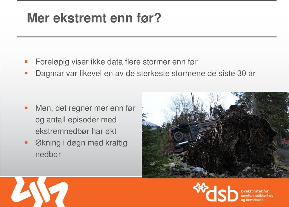 likevel en av de sterkeste stormene de siste 30 år Men, det