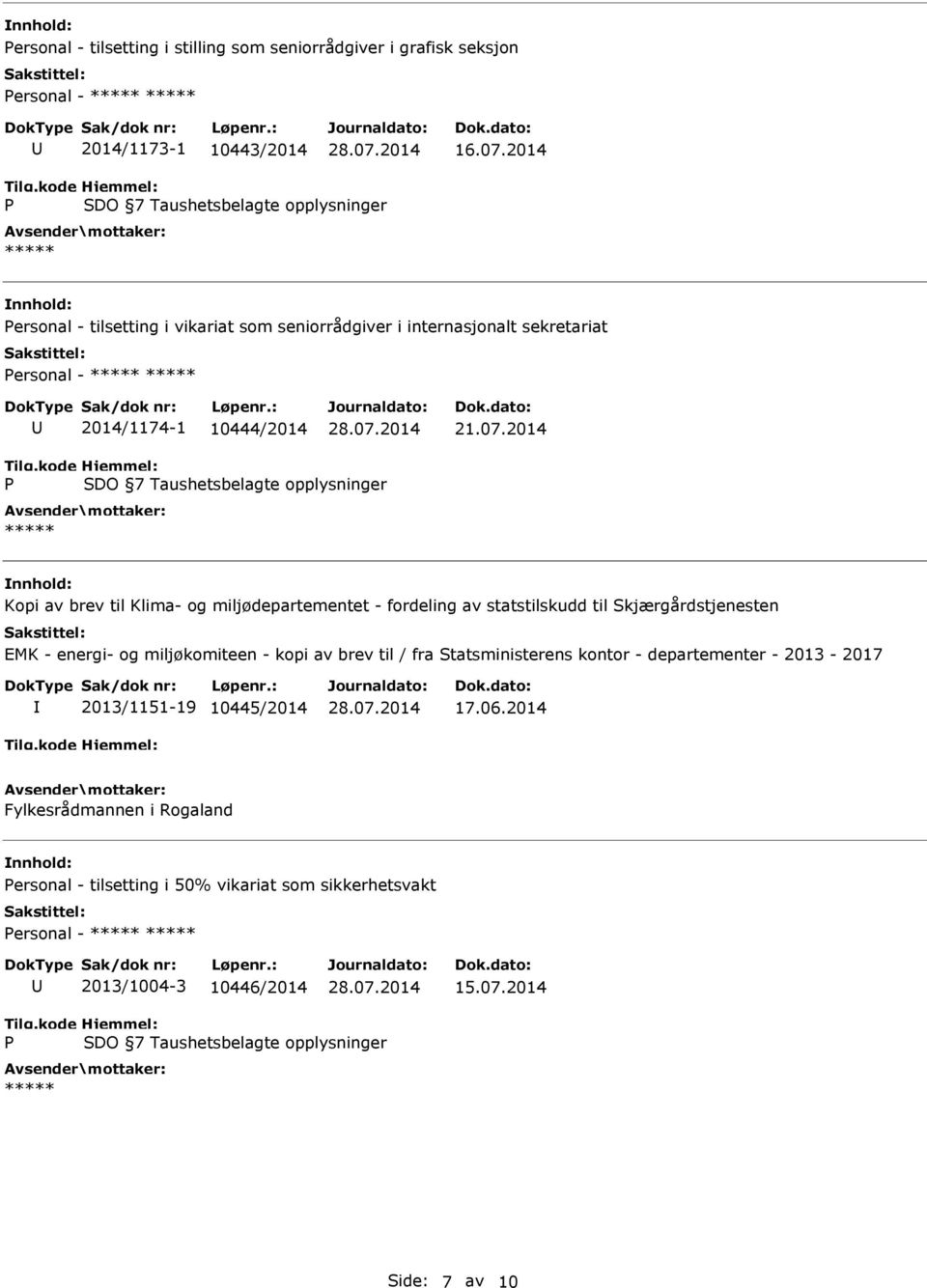 2014 Kopi av brev til Klima- og miljødepartementet - fordeling av statstilskudd til Skjærgårdstjenesten EMK - energi- og miljøkomiteen - kopi av brev