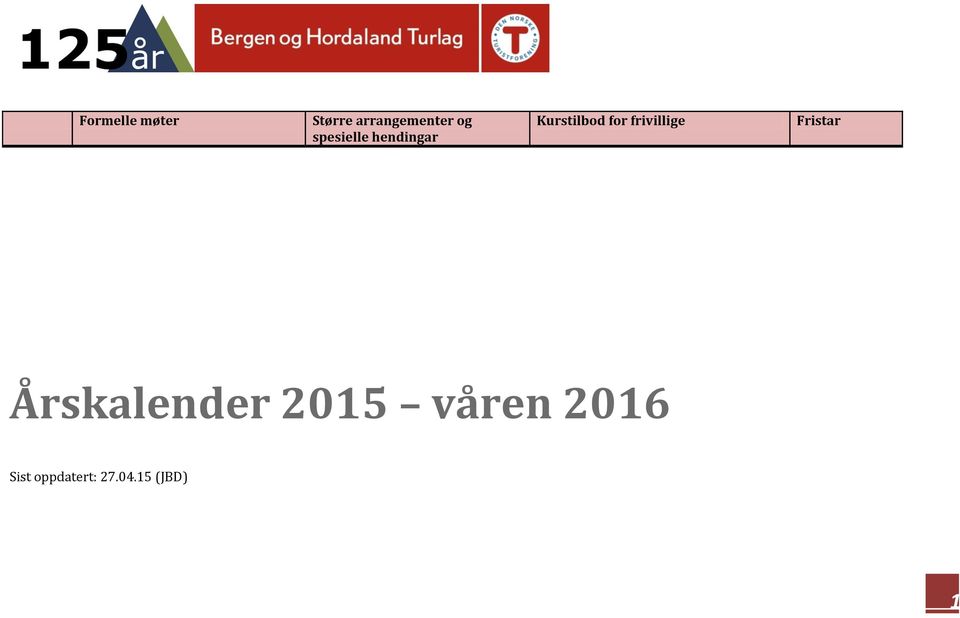 frivillige Fristar Årskalender 2015