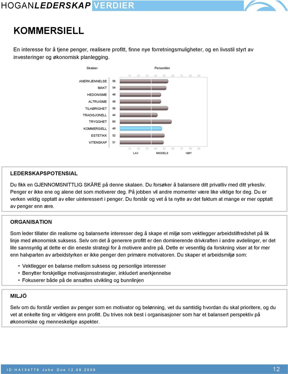 På jobben vil andre momenter være like viktige for deg. Du er verken veldig opptatt av eller uinteressert i penger.