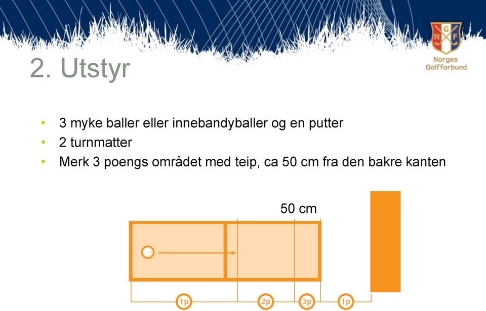 turnmatter Merk 3 poengs området