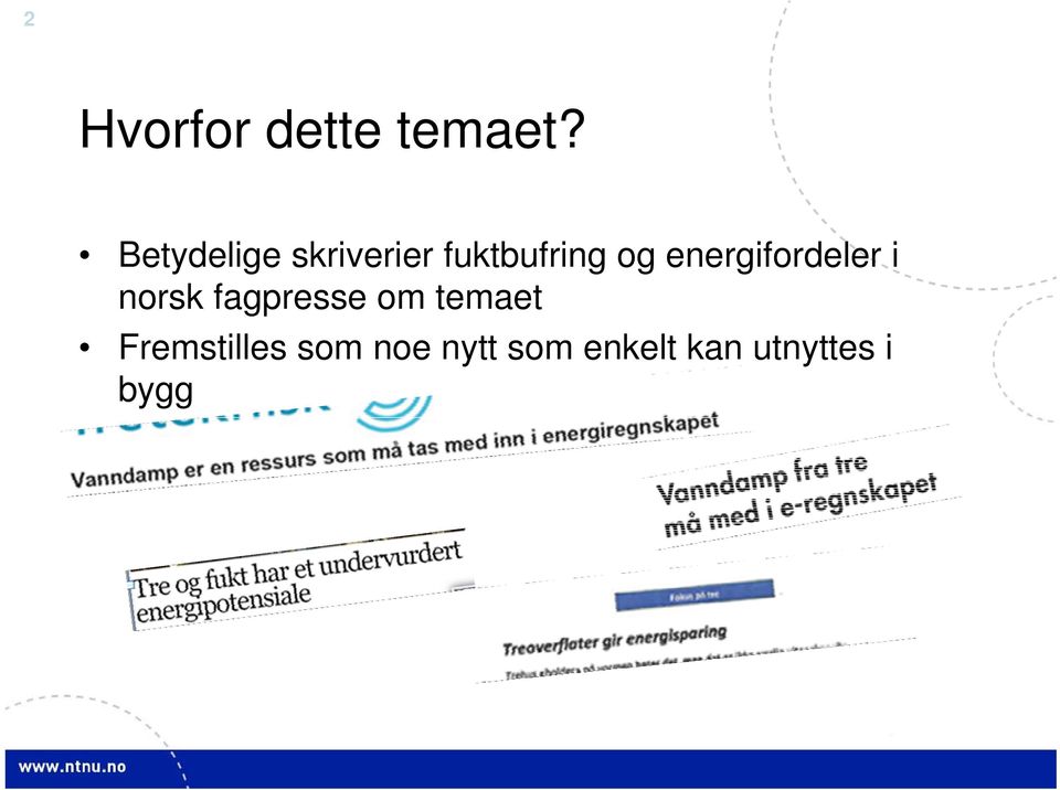 energifordeler i norsk fagpresse om