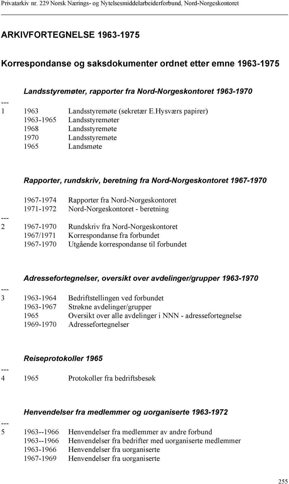 Nord-Norgeskontoret 1971-1972 Nord-Norgeskontoret - beretning 2 1967-1970 Rundskriv fra Nord-Norgeskontoret 1967/1971 Korrespondanse fra forbundet 1967-1970 Utgående korrespondanse til forbundet