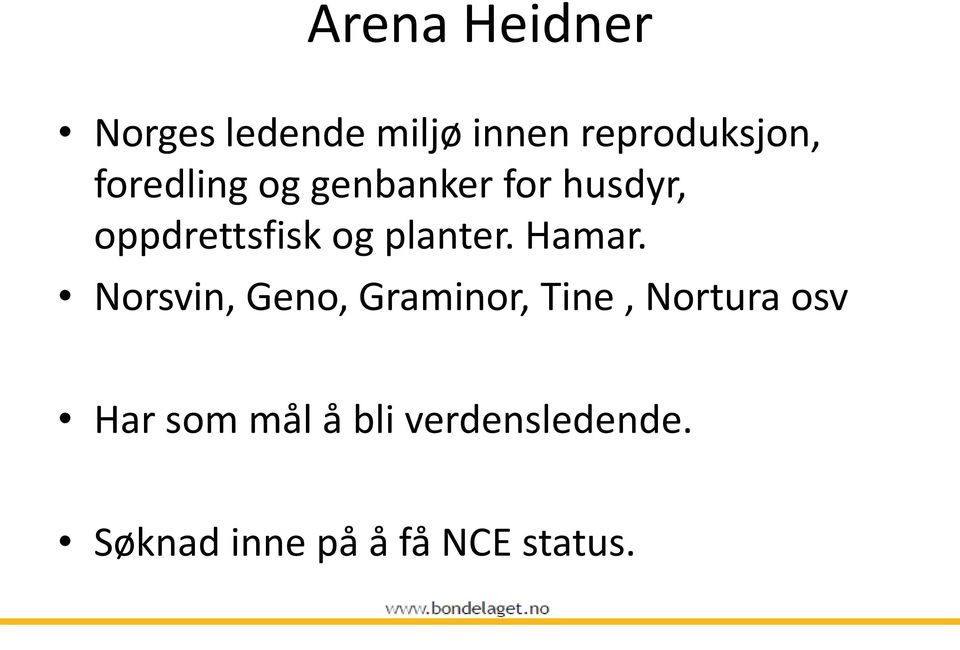 planter. Hamar.