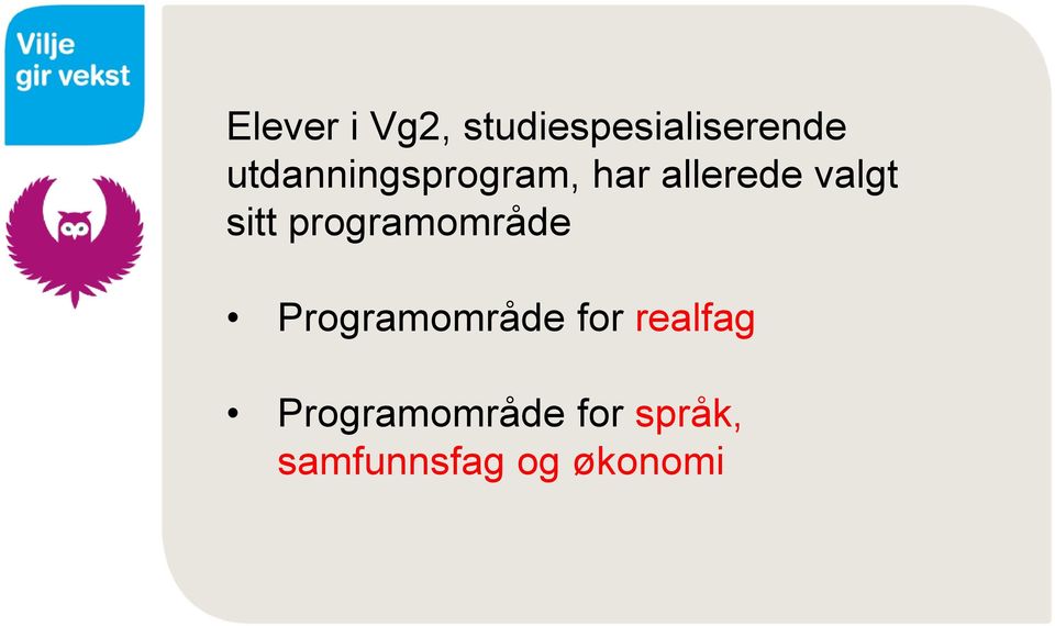 sitt programområde Programområde for