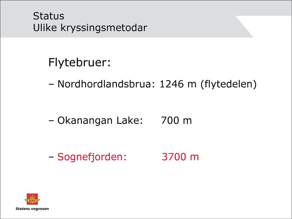 1246 m (flytedelen) Okanangan