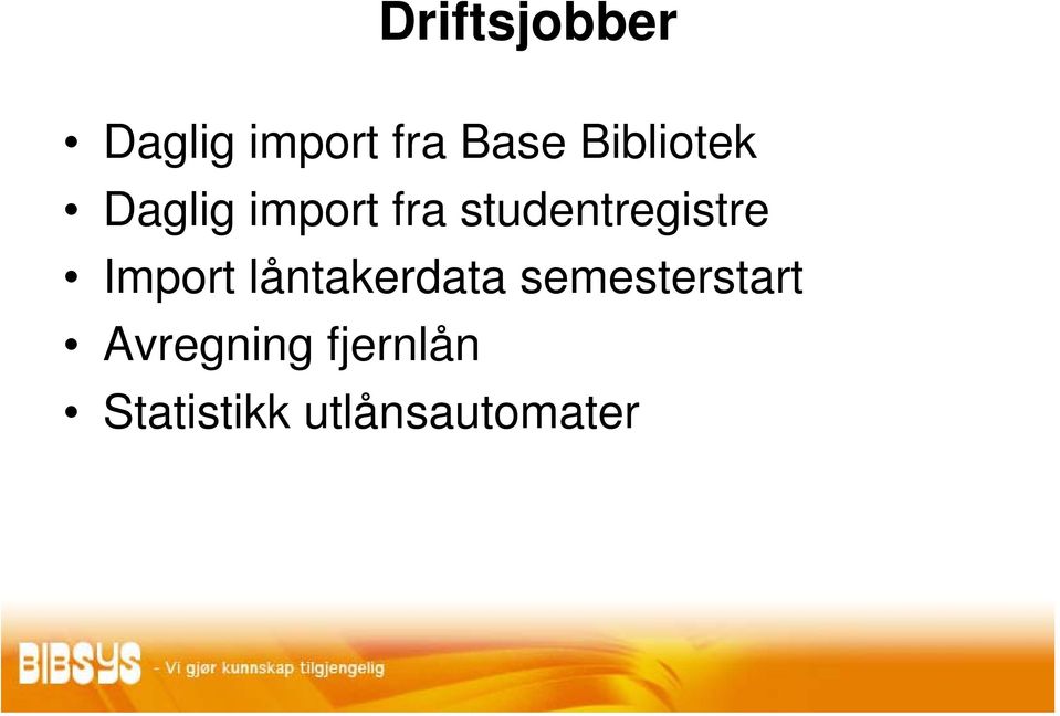 studentregistre Import låntakerdata