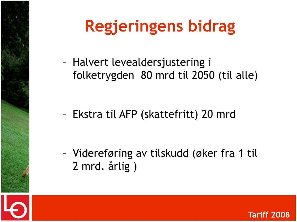 2050 (til alle) Ekstra til AFP (skattefritt)