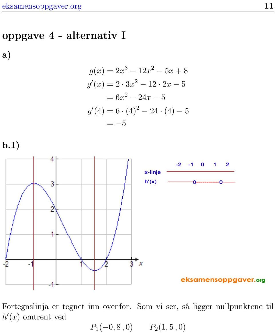 2 3x 2 12 2x 5 = 6x 2 24x 5 g (4) = 6 (4) 2 24 (4) 5 = 5 b.