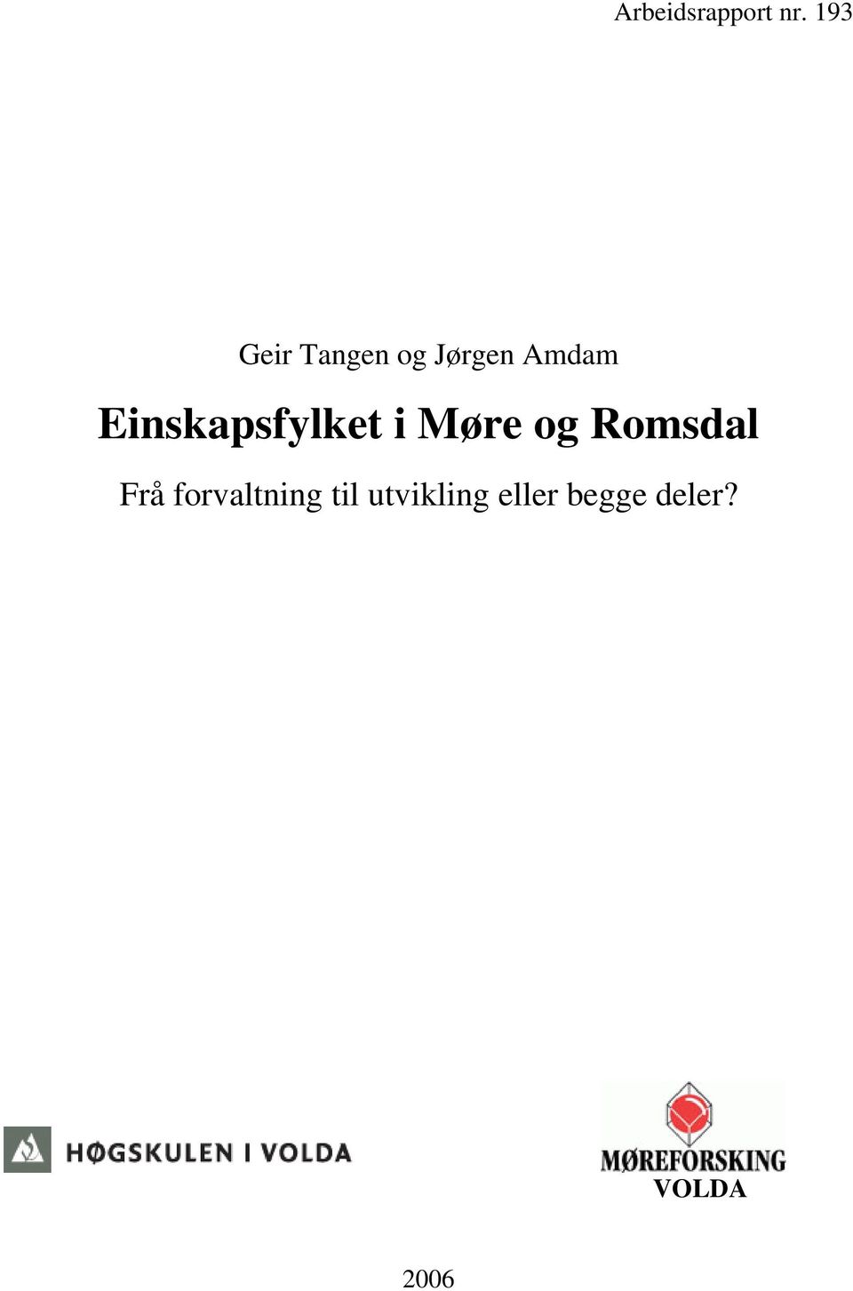 Einskapsfylket i Møre og Romsdal
