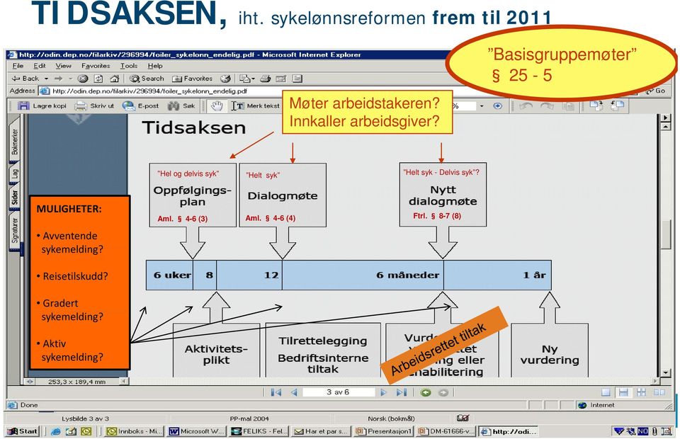 Basisgruppemøter 25-5 Hel og delvis syk Helt syk Helt syk - Delvis syk?