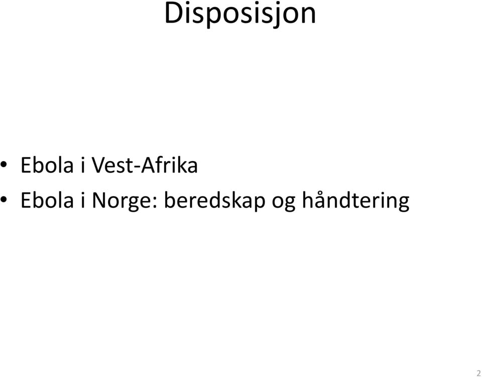 Ebola i Norge: