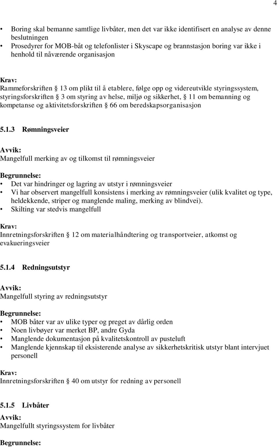 kompetanse og aktivitetsforskriften 66 om beredskapsorganisasjon 5.1.