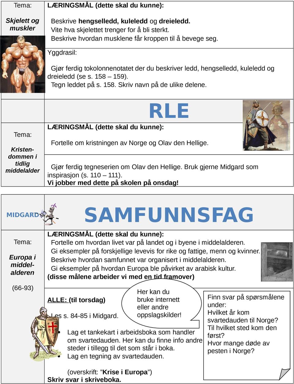 Kristendommen i tidlig middelalder RLE Fortelle om kristningen av rge og Olav den ellige. Gjør ferdig tegneserien om Olav den ellige. Bruk gjerne Midgard som inspirasjon (s. 110 111).