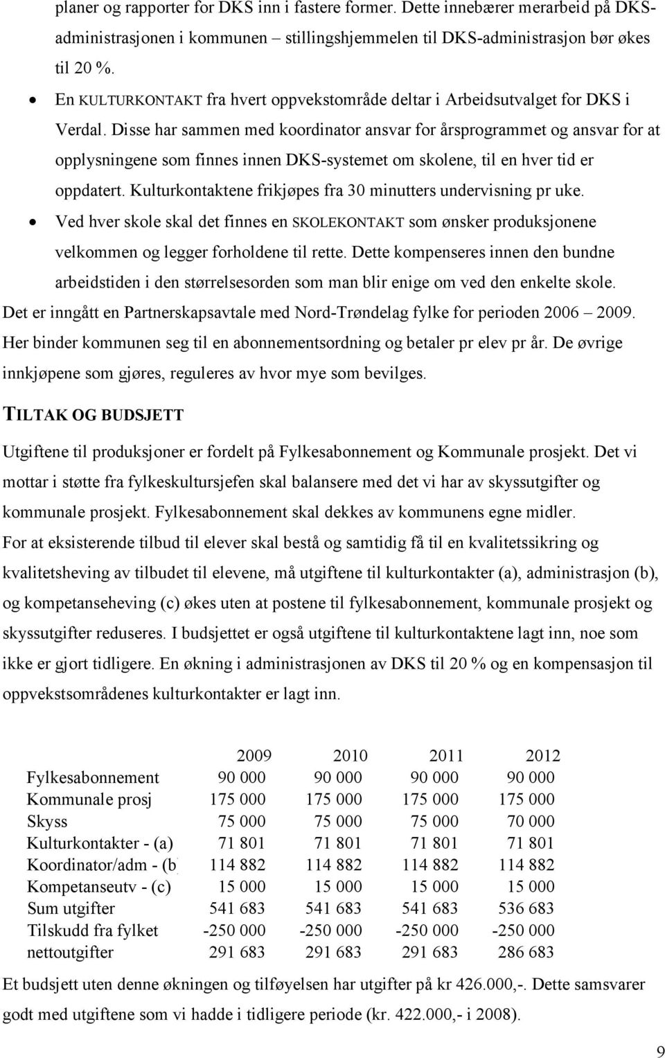 Disse har sammen med koordinator ansvar for årsprogrammet og ansvar for at opplysningene som finnes innen DKS-systemet om skolene, til en hver tid er oppdatert.