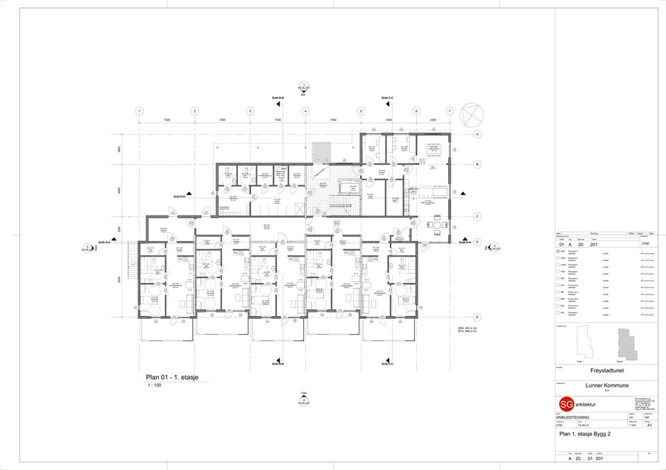 7 m² Moppevaskemaskin med lofilter under 02.10.43 02.10.42 HWC Hovedfordeling EL 5.8 m² 02.10.41 ID20 02.10.45 H 25 db ID11 02.10.39 H ID31 02.10.39 H EI60Sa 02.10.39 Utstyr 25.4 m² BK 4.3 m² ID31 02.